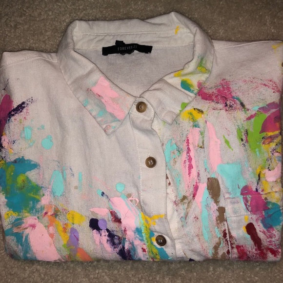 🖌Custom paint splattered shirt - Picture 3 of 4